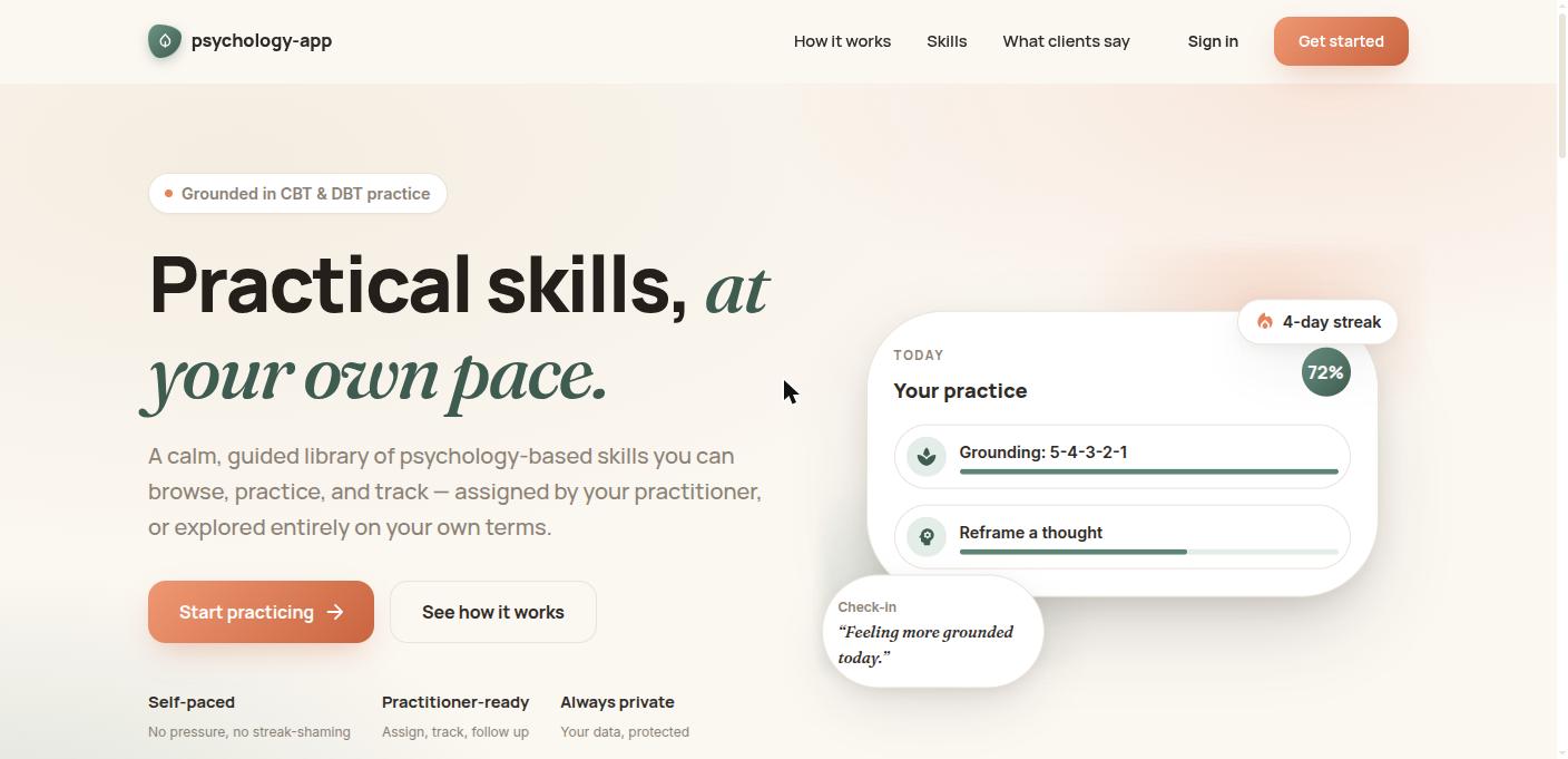 Psychology App screenshot